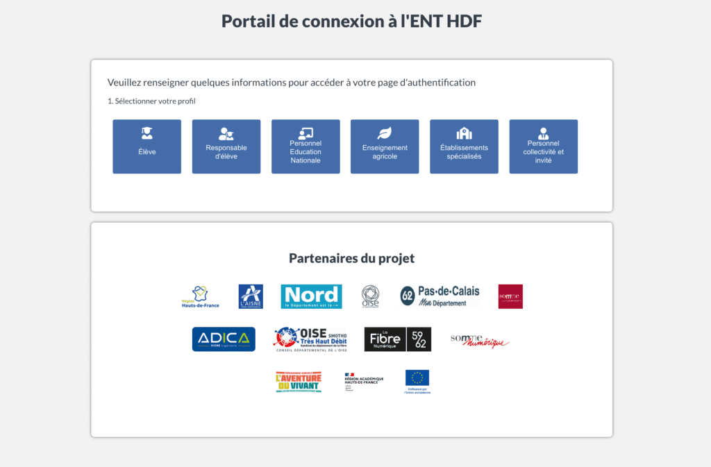 Page de connexion ent somme