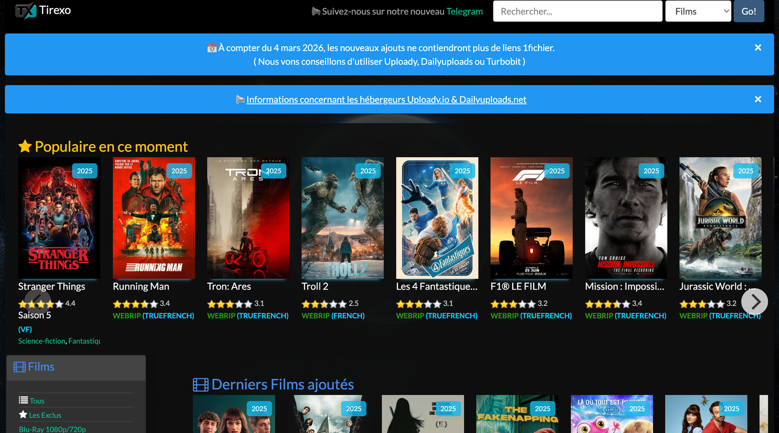 tirexo nouvelle adresse