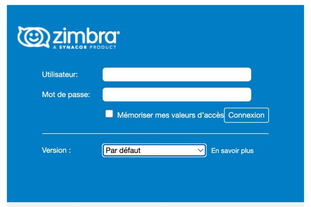 zimbra sdis 33 connexion